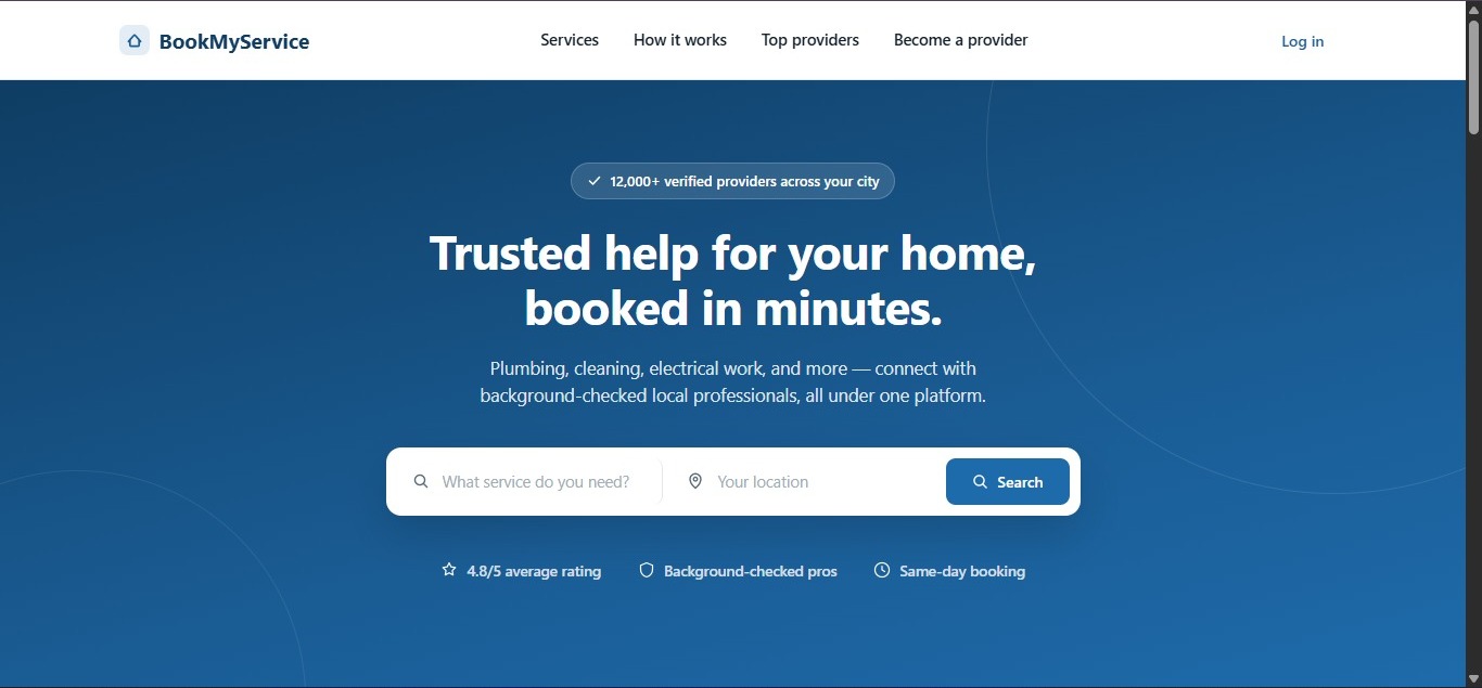 Home Services Booking System